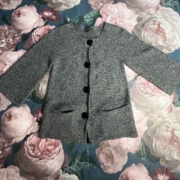 Wool blend AK petites button down sweater - Picture 10 of 16